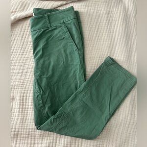 LOFT, Marisa green chino, size 6